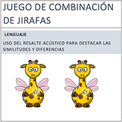 Juego de combinación de jirafas